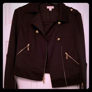 Black military jacket with gold detail